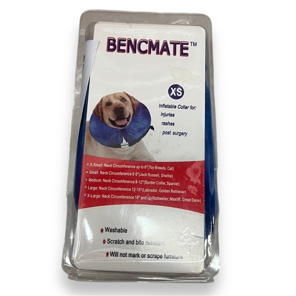 NEW BENCMATE Protective Inflatable Cone Collar for Dogs & Cats Pet Recovery XS - Picture 3 of 8